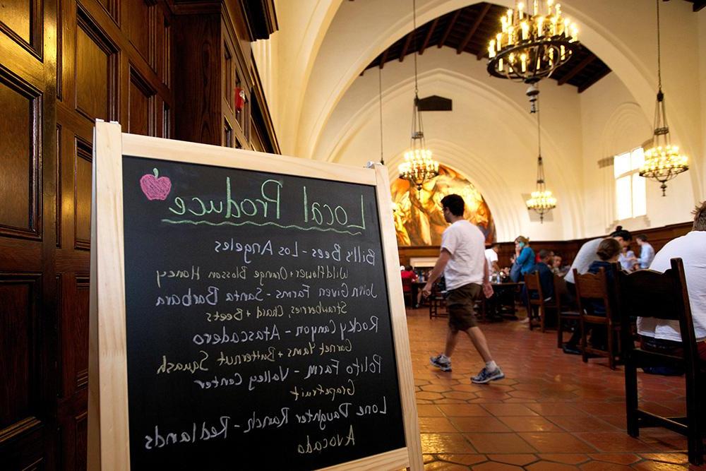 Local produce at Frary Dining Hall